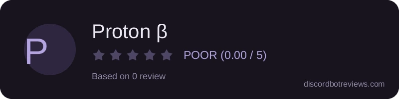 Rating widget preview for Proton β
