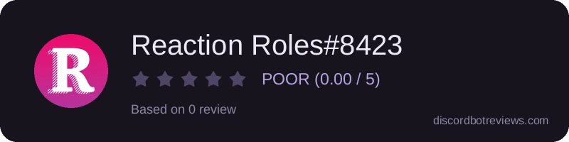 Rating widget preview for Reaction Roles#8423