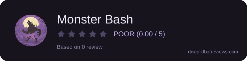 Rating widget preview for Monster Bash
