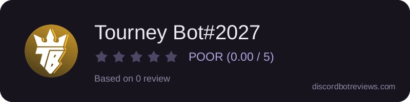 Rating widget preview for Tourney Bot#2027