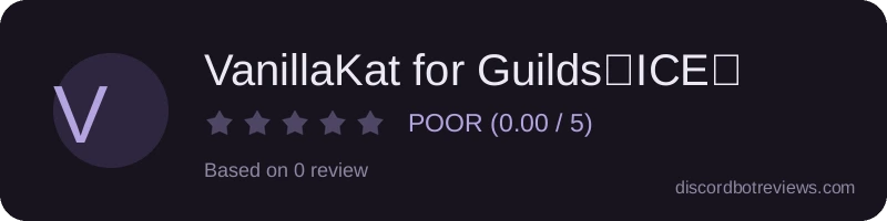 Rating widget preview for VanillaKat for Guilds｜ICE！