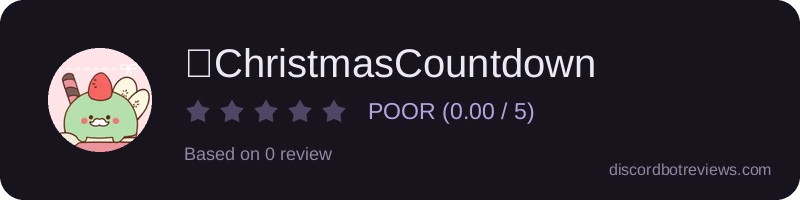 Rating widget preview for 🗸ChristmasCountdown