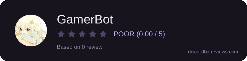 Rating widget preview for GamerBot