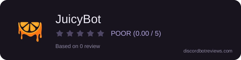 Rating widget preview for JuicyBot