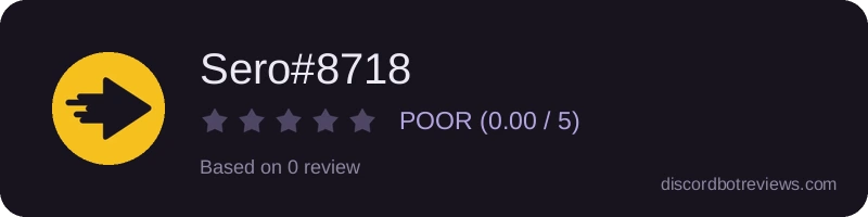 Rating widget preview for Sero#8718