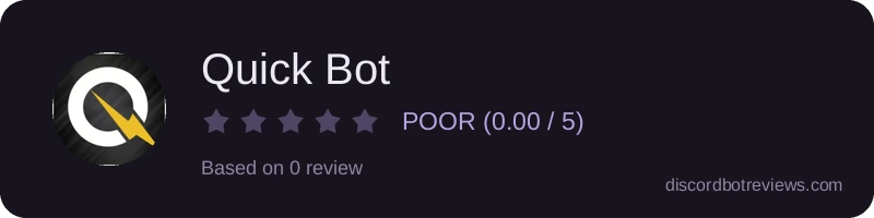Rating widget preview for Quick Bot