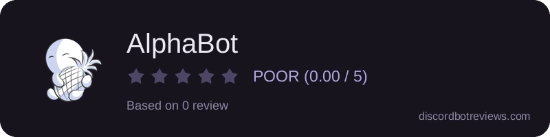 Rating widget preview for AlphaBot