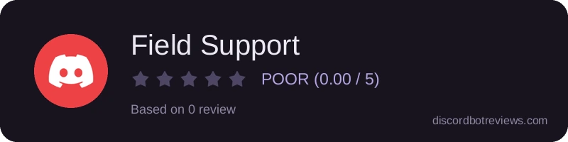 Rating widget preview for Field Support