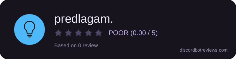 Rating widget preview for predlagam.