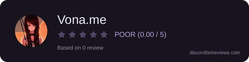 Rating widget preview for Vona.me