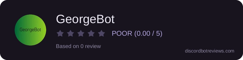 Rating widget preview for GeorgeBot