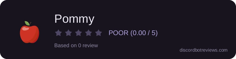 Rating widget preview for Pommy