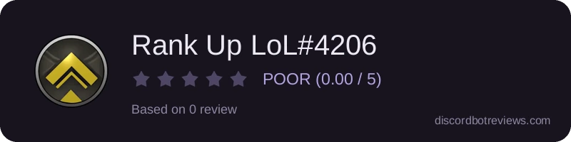 Rating widget preview for Rank Up LoL#4206