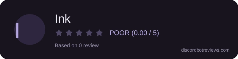 Rating widget preview for Ink