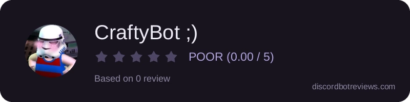 Rating widget preview for CraftyBot ;)