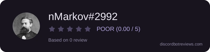 Rating widget preview for nMarkov#2992