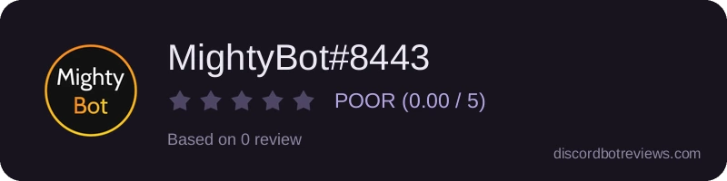 Rating widget preview for MightyBot#8443