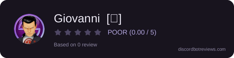 Rating widget preview for Giovanni  [𝙍]