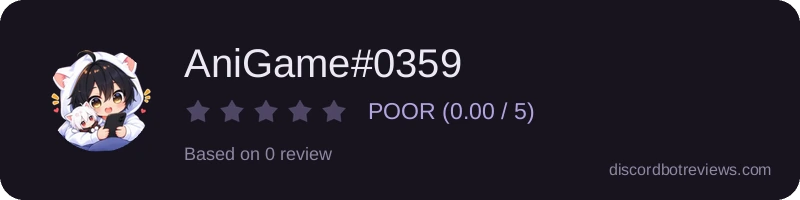 Rating widget preview for AniGame#0359