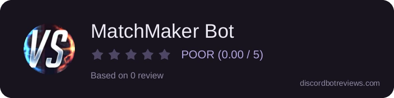 Rating widget preview for MatchMaker Bot