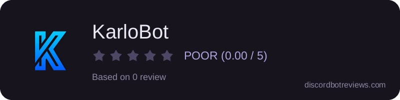 Rating widget preview for KarloBot