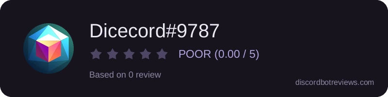 Rating widget preview for Dicecord#9787