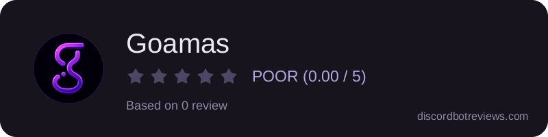 Rating widget preview for Goamas