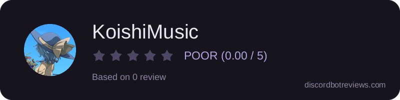 Rating widget preview for KoishiMusic