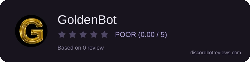 Rating widget preview for GoldenBot