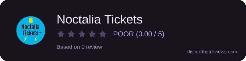 Rating widget preview for Noctalia Tickets