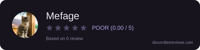 Rating widget preview for Mefage