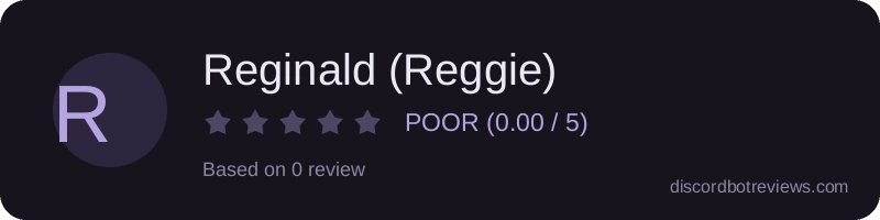 Rating widget preview for Reginald (Reggie)