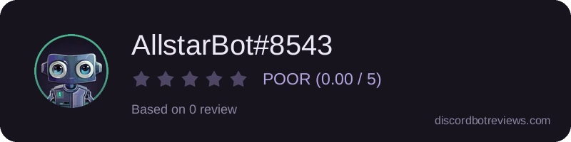 Rating widget preview for AllstarBot#8543