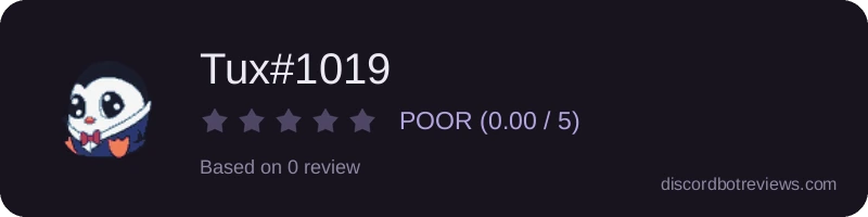 Rating widget preview for Tux#1019