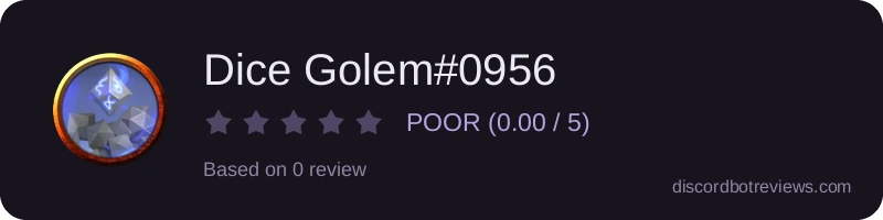 Rating widget preview for Dice Golem#0956