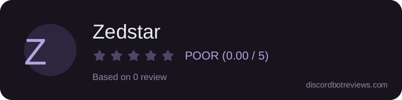 Rating widget preview for Zedstar