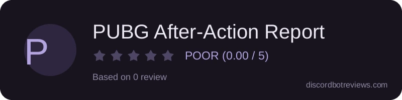 Rating widget preview for PUBG After-Action Report
