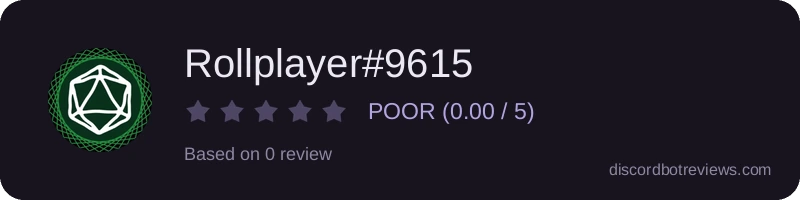 Rating widget preview for Rollplayer#9615