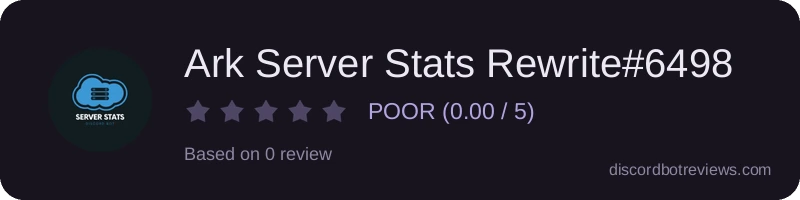 Rating widget preview for Ark Server Stats Rewrite#6498