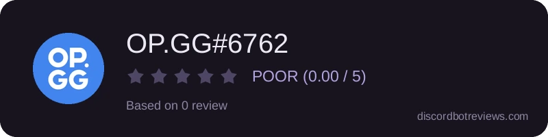 Rating widget preview for OP.GG#6762