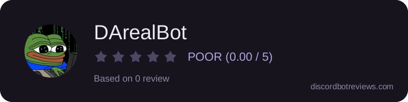 Rating widget preview for DArealBot