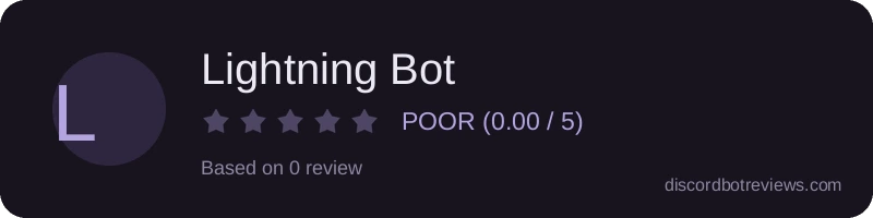 Rating widget preview for Lightning Bot