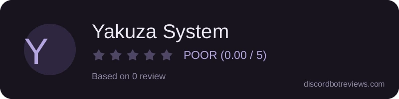 Rating widget preview for Yakuza System