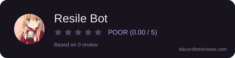 Rating widget preview for Resile Bot