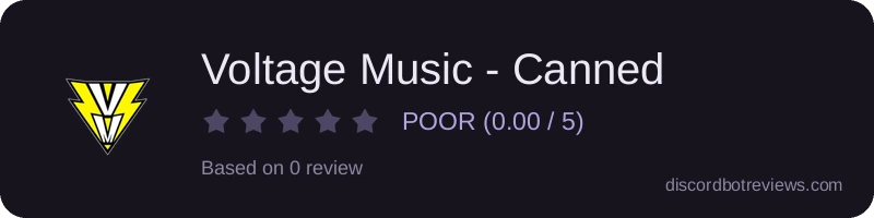 Rating widget preview for Voltage Music - Canned