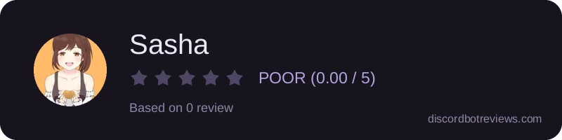 Rating widget preview for Sasha