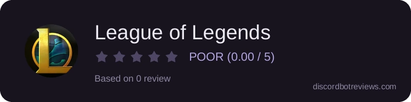 Rating widget preview for League of Legends