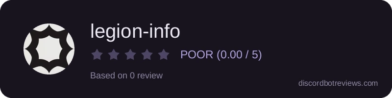 Rating widget preview for legion-info