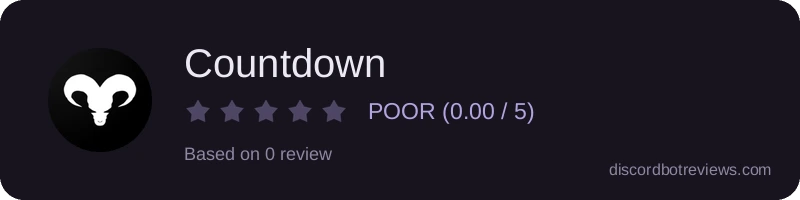 Rating widget preview for Countdown
