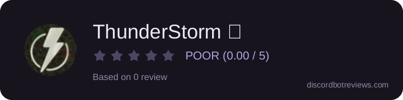Rating widget preview for ThunderStorm 🌩